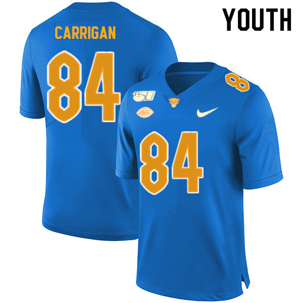 2019 Youth #84 Grant Carrigan Pitt Panthers College Football Jerseys Sale-Royal